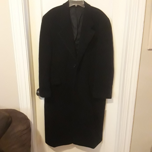 KASPER Navy Pea Coat 100% Wool Black w Lining Vtg - Picture 2 of 9